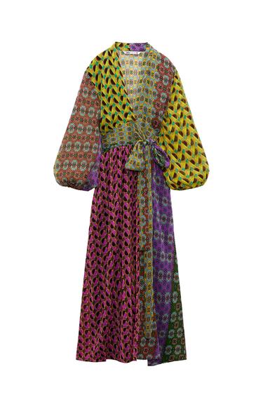 PRINTED MIDI DRESS
