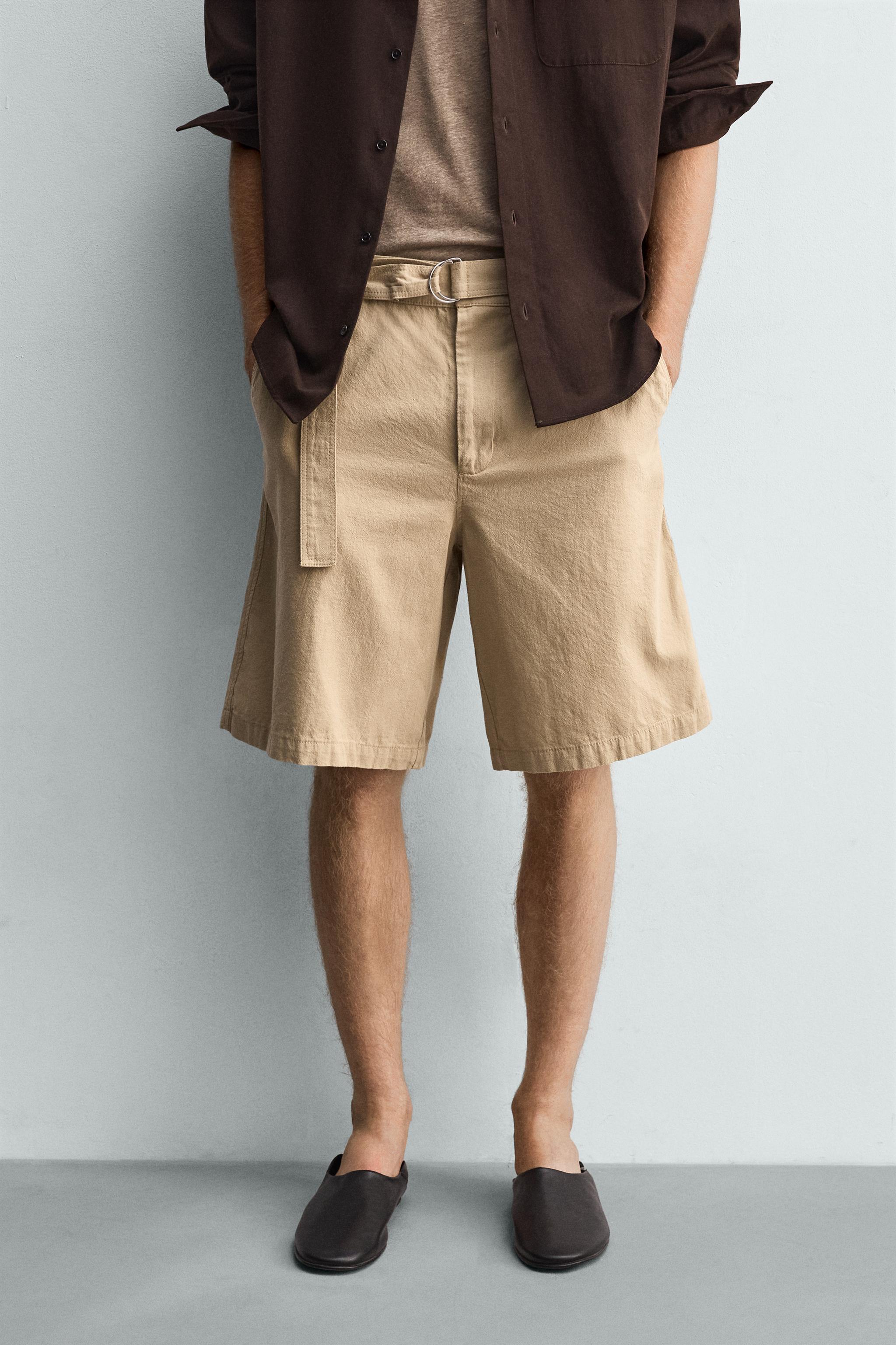 BELTED RELAXED FIT SHORTS