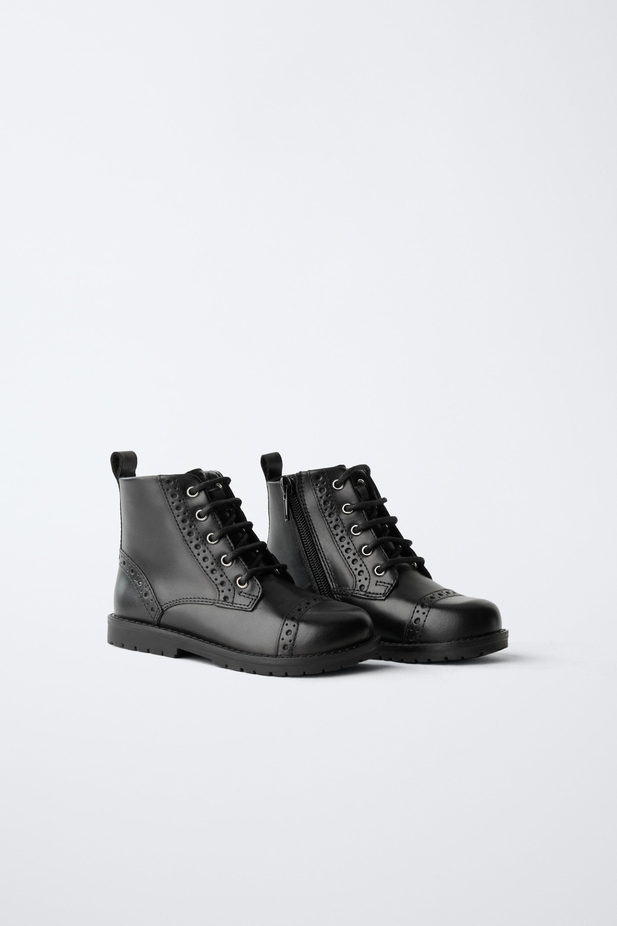LEATHER BOOTS - Black | ZARA United States