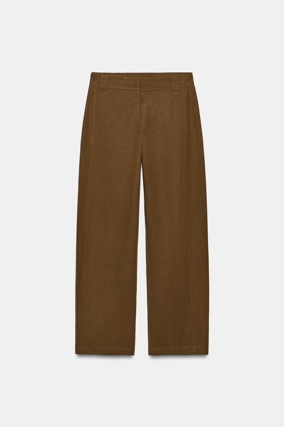 CALÇA BARREL - Caqui da Zara - Imagem 0