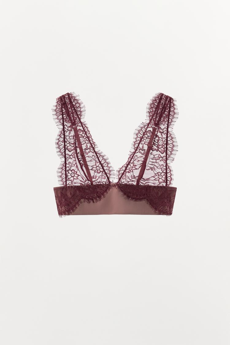 TRIANGEL BRALETTE MET KANTCOMBINATIE