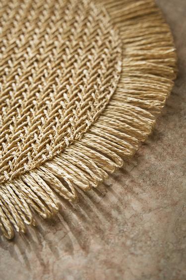 SET DE TABLE PAPIER FRANGES (LOT DE 2) - Beige clair de Zara - Image 5