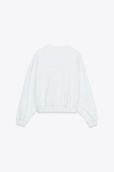 SLOGAN SWEATSHIRT - Grey marl by Zara - Image 5