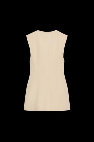 STRIPED SHORT DRESS - Ecru/Yellow by Zara