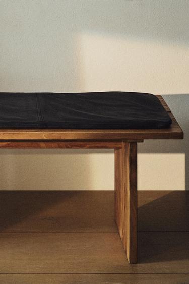 LEATHER BENCH CUSHION - Black by Zara - Image 8