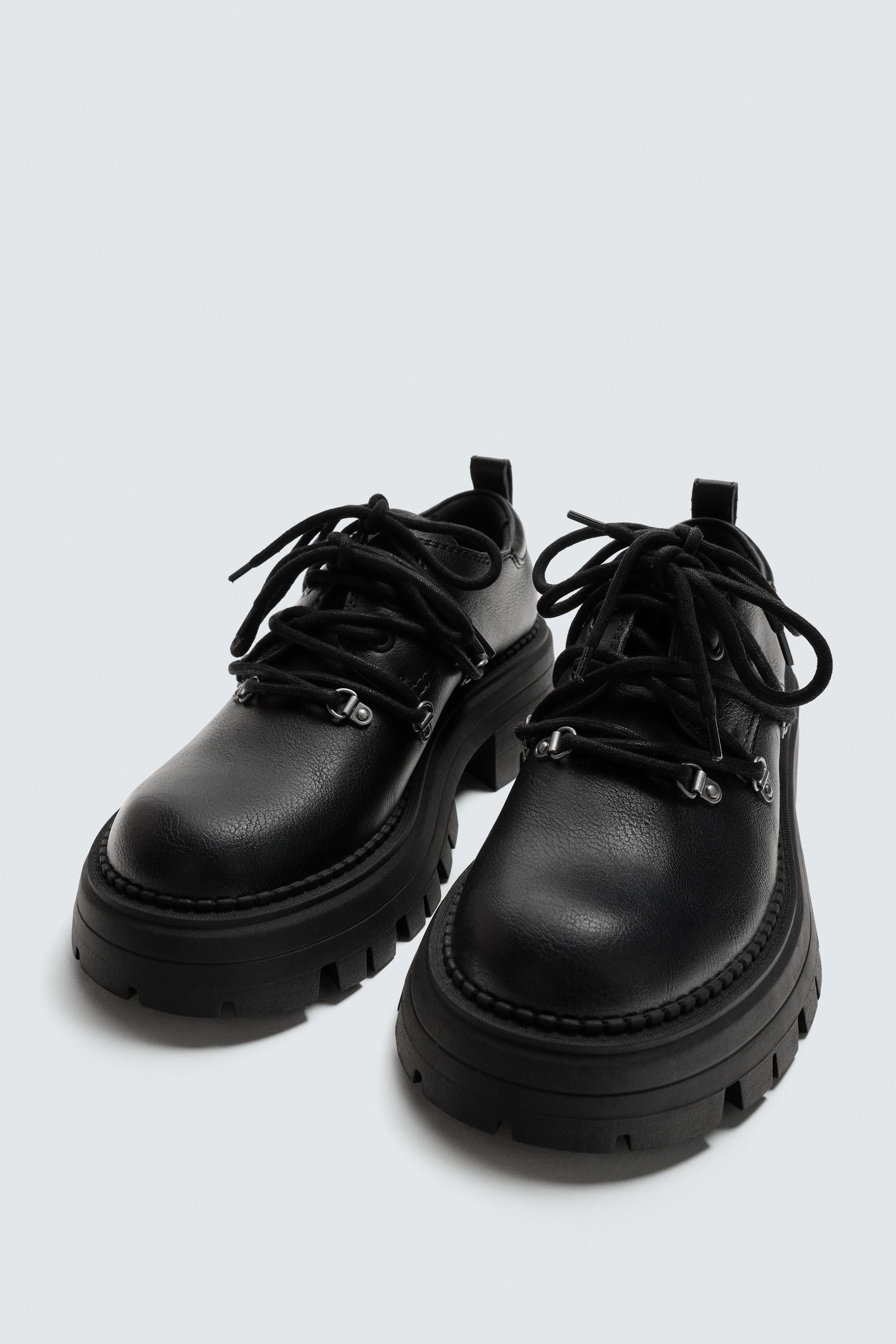 マルチレース チャンキーシューズ - ブラック | ZARA Japan / 日本