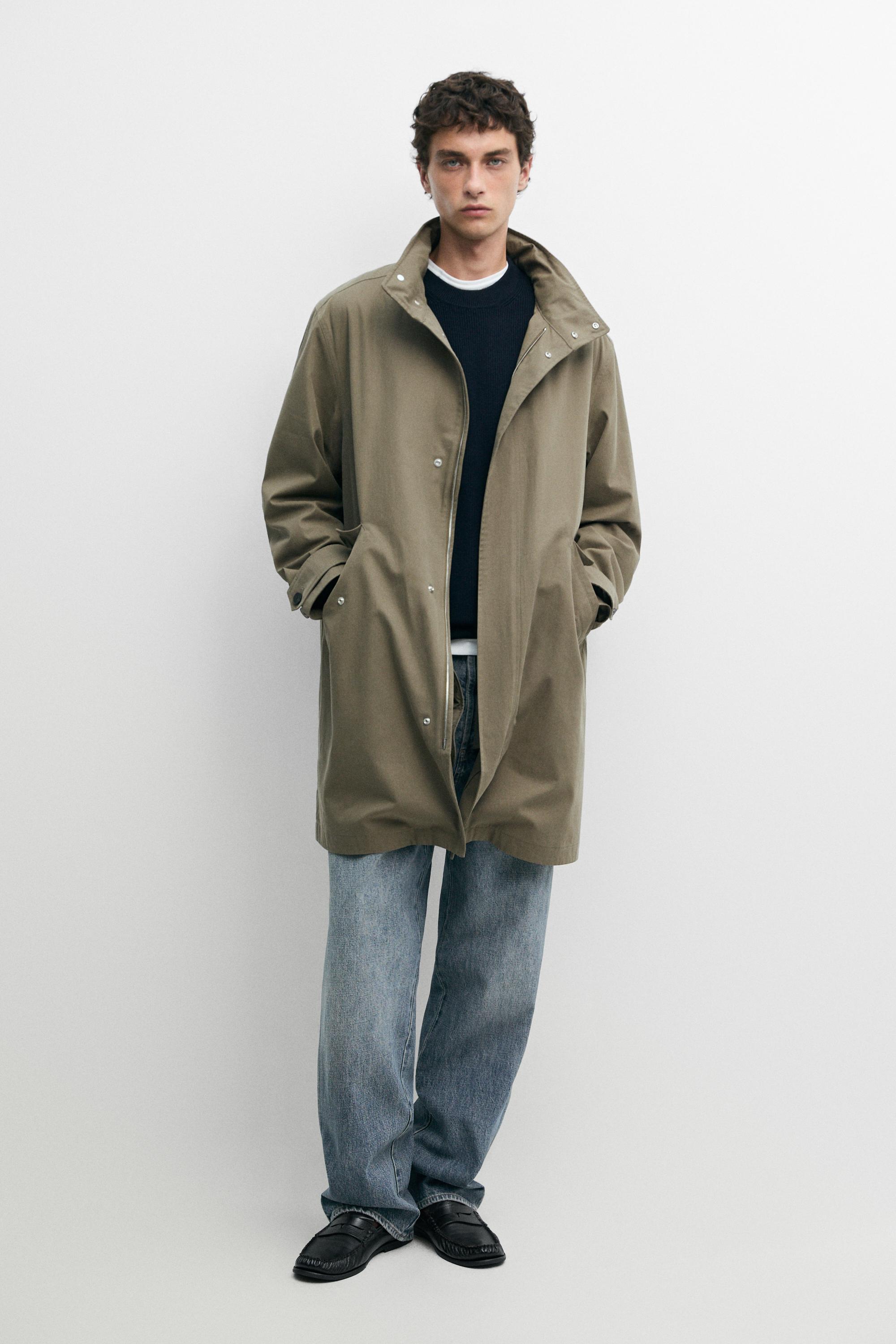 Parka longue col montant 100% coton