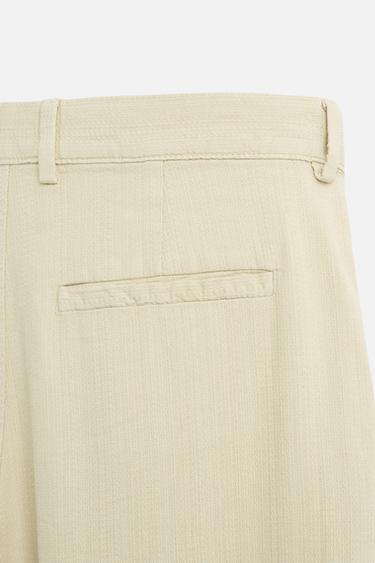 TEXTURED CHINO TROUSERS - Light khaki by Zara - Image 9