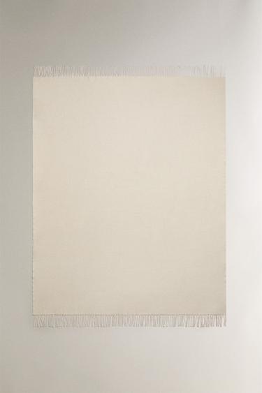 PLAID LAINE - Blanc cassé de Zara - Image 0