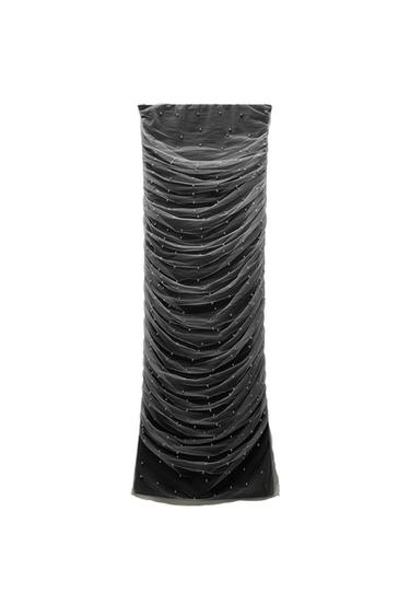 KNIT MIDI DRESS WITH BEADS