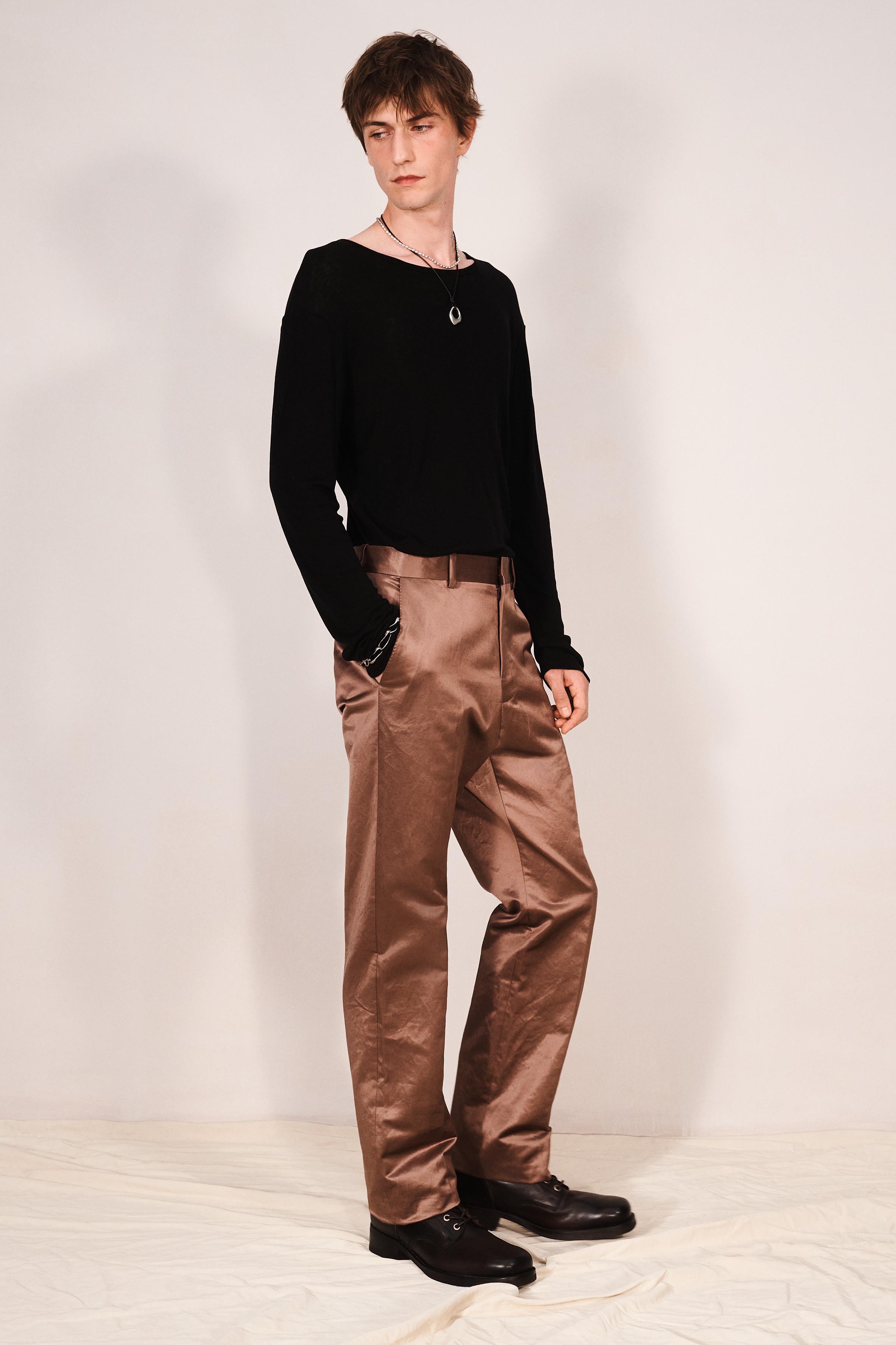 PANTALON SATINÉ STRAIGHT FIT