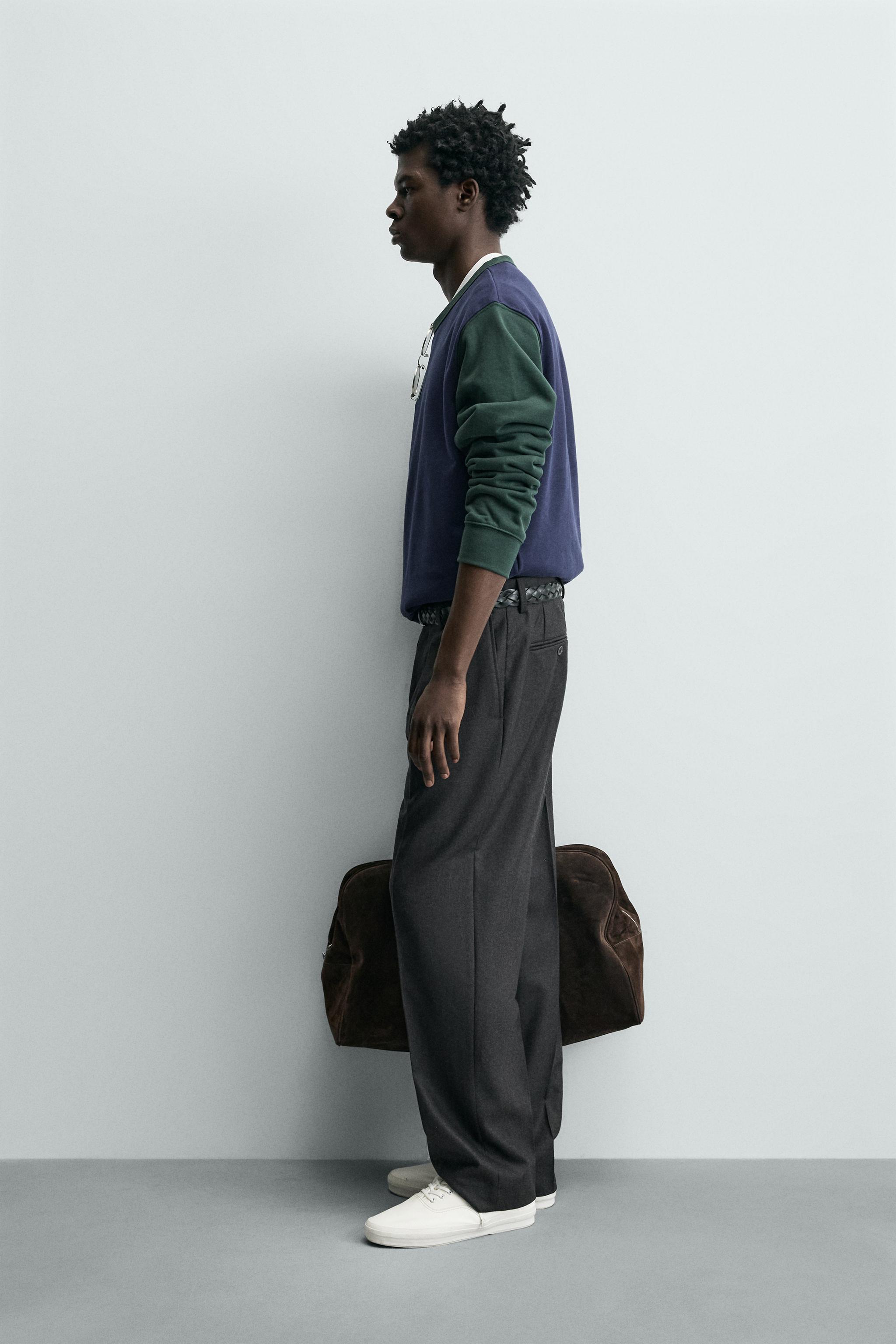 COLOR BLOCK CREWNECK SWEATSHIRT