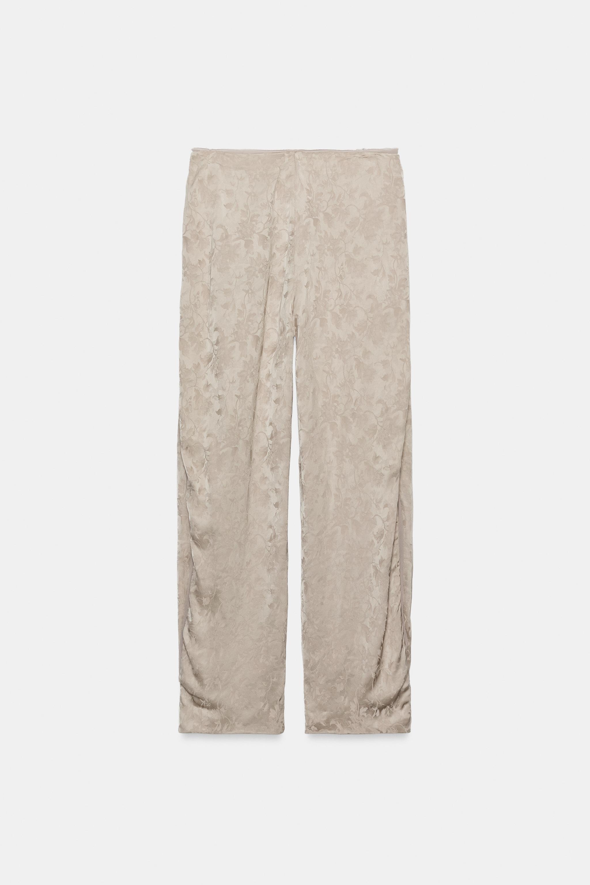 Женские брюки Zara ZW COLLECTION JACQUARD TROUSERS — фото 7