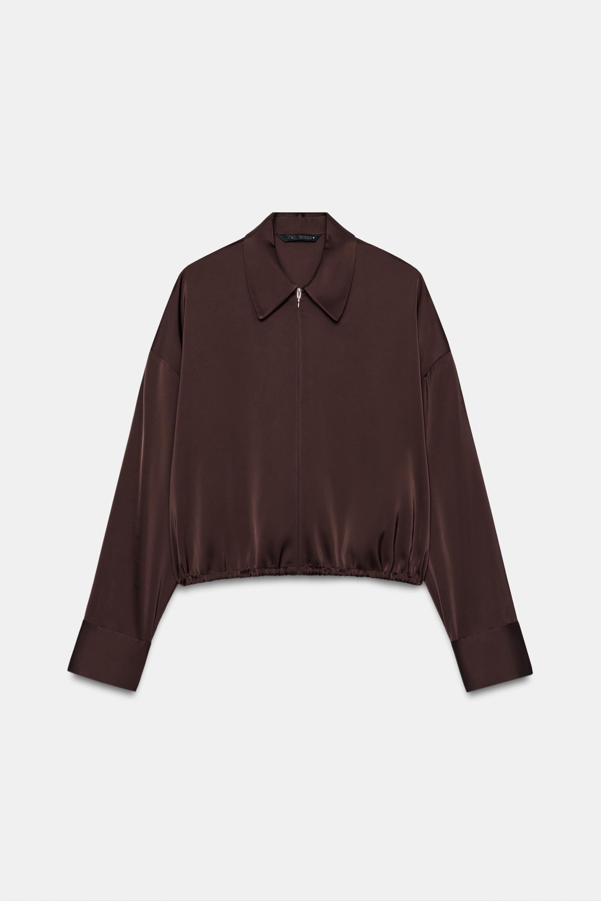 SATIN ZIP SHIRT