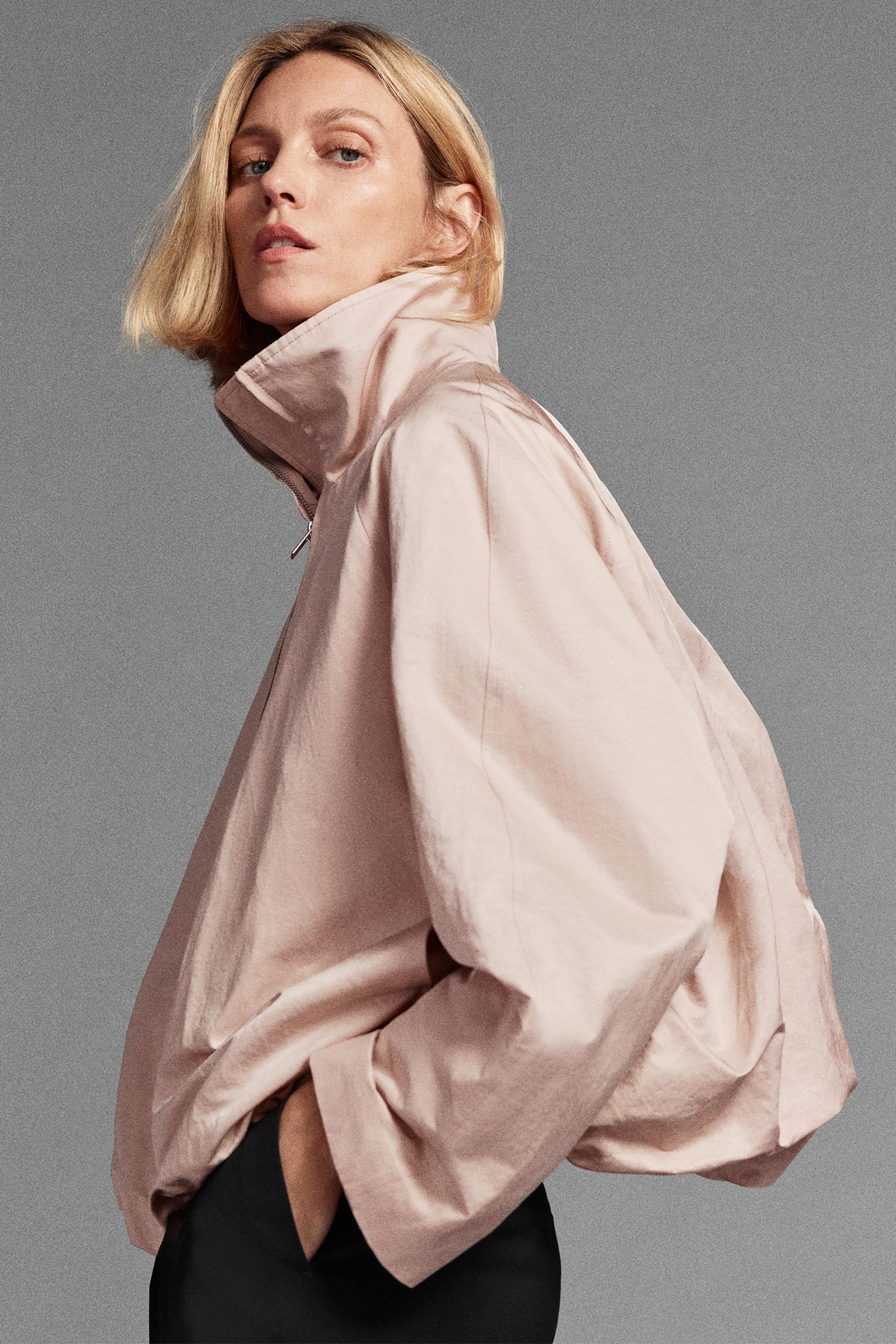 ZW COLLECTION BOMBER JACKET — Beige-pink
