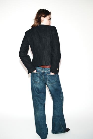 VESTE AJUSTÉE COL ROND - Noir de Zara - Image 5