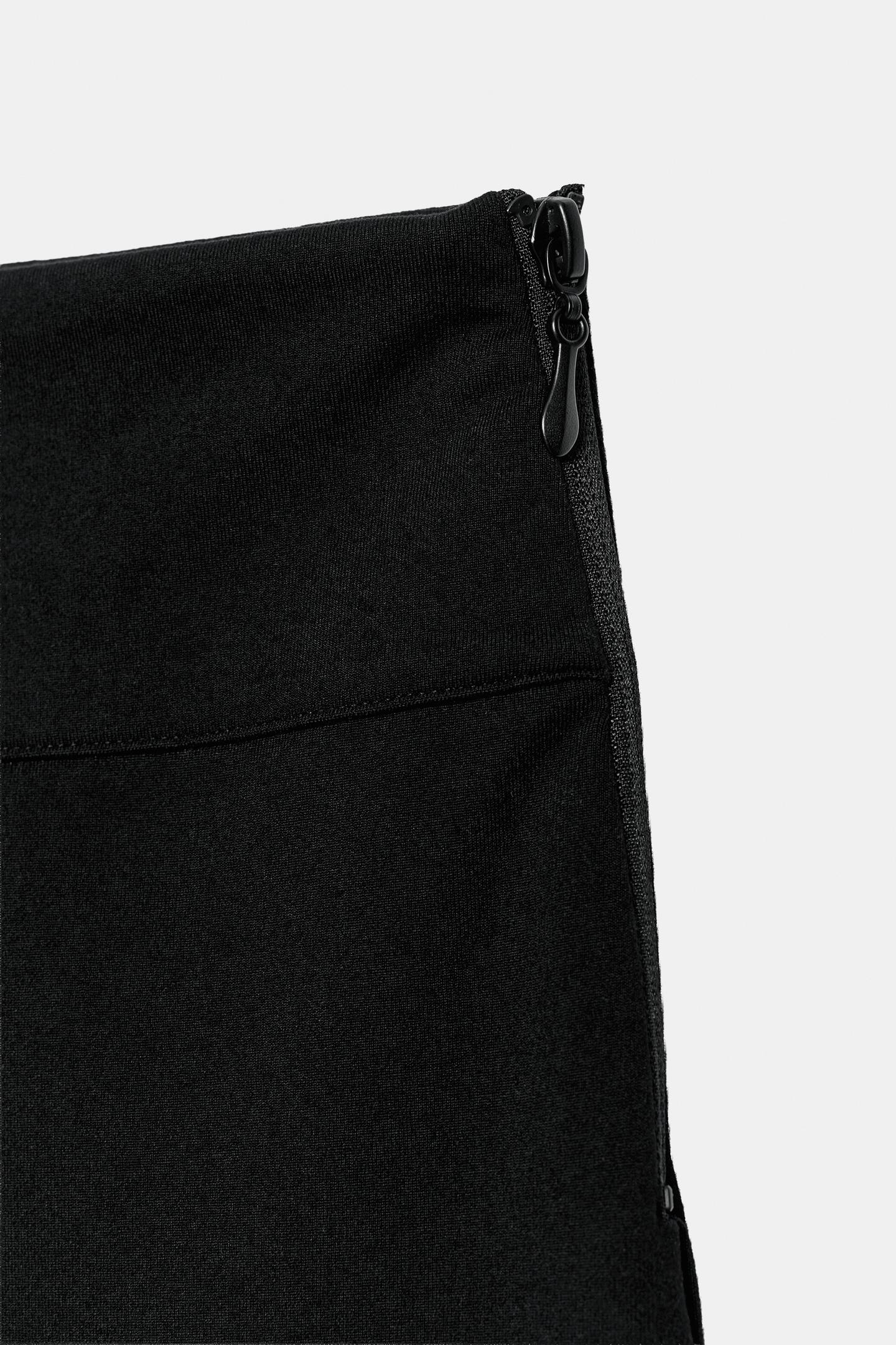 Женские брюки Zara Stretch Flare, цвет: Чёрный — фото 9