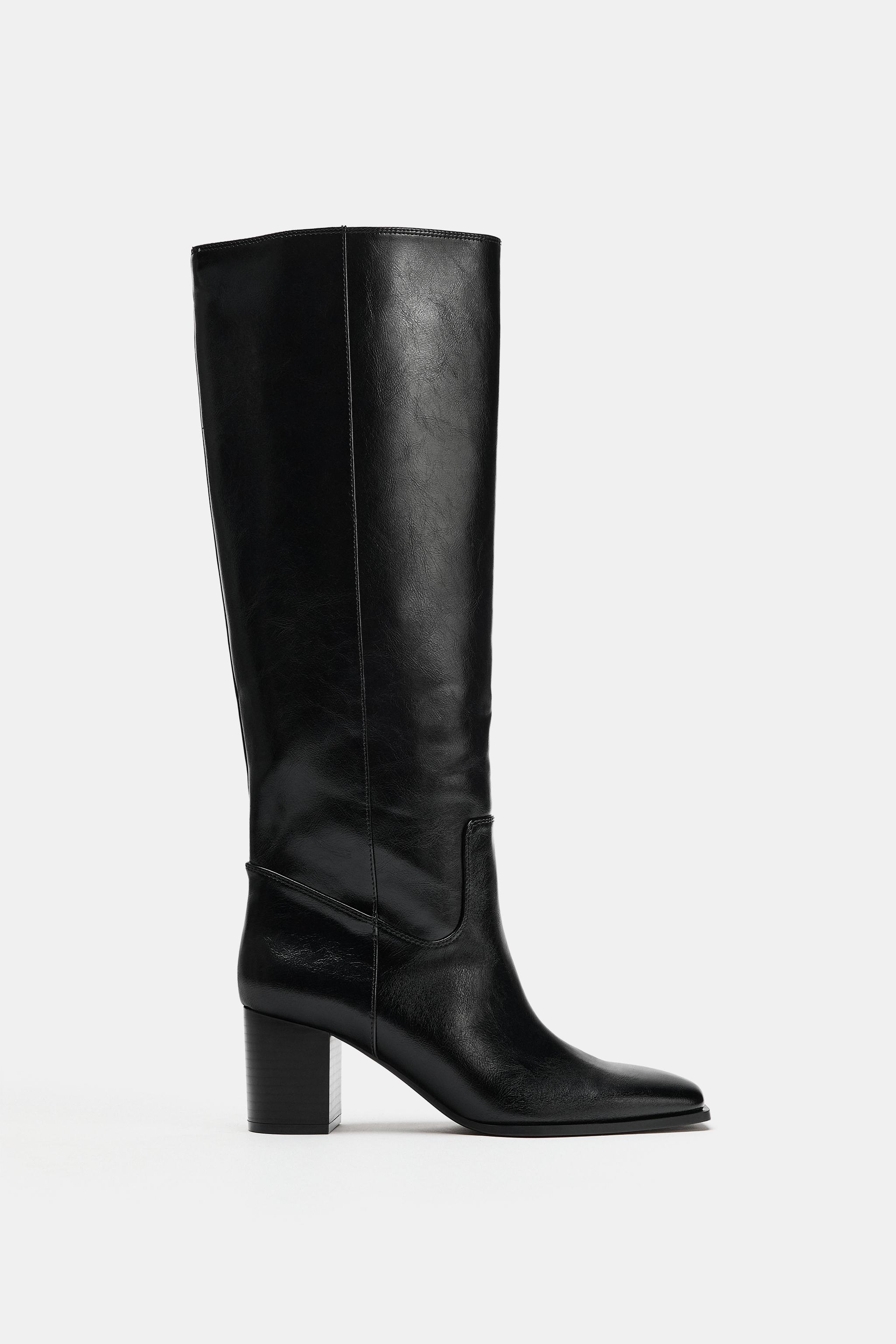 ブロックヒールブーツ - ブラック | ZARA Japan / 日本