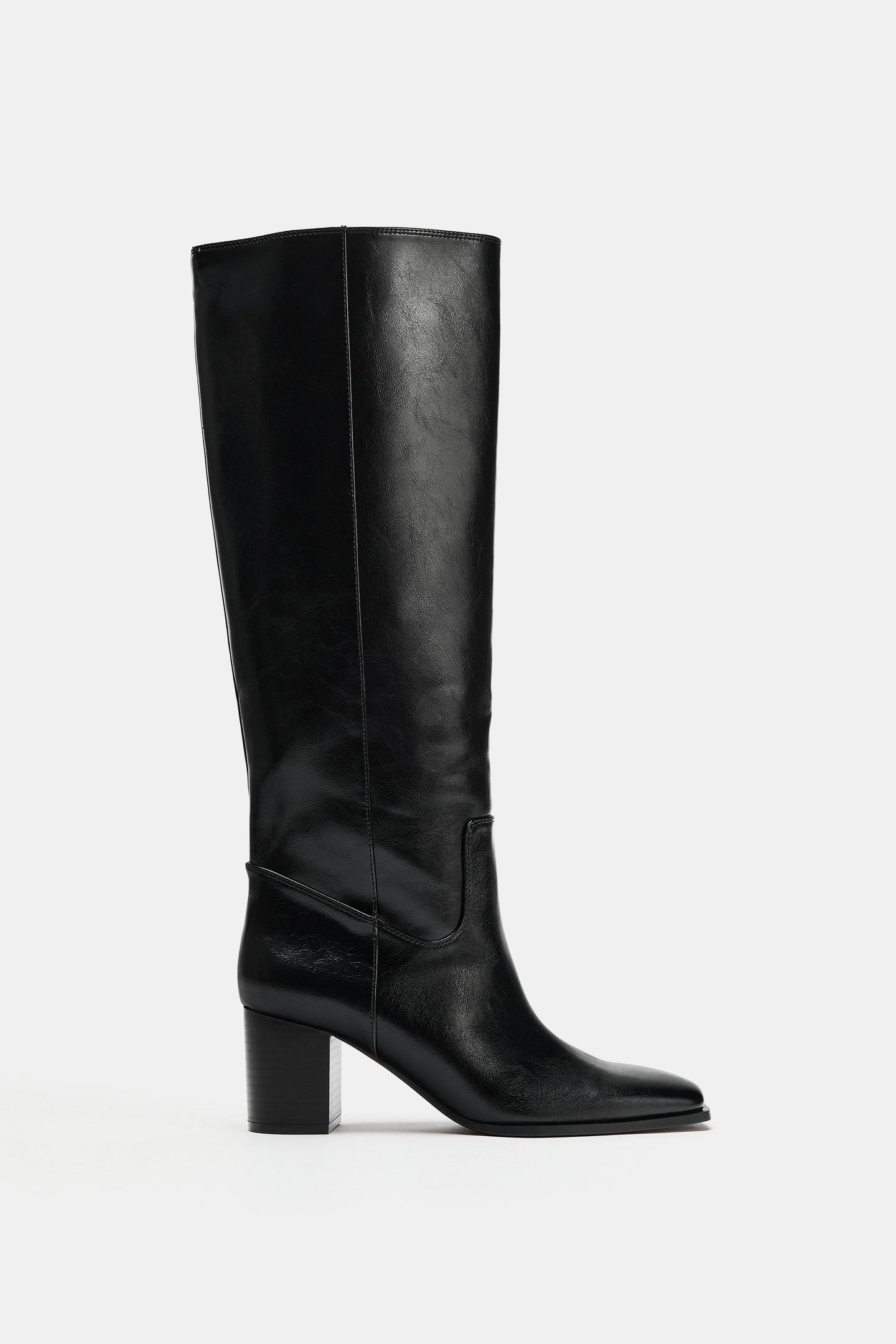Женские ботинки Zara Block Heeled, цвет: Чёрный — фото 3