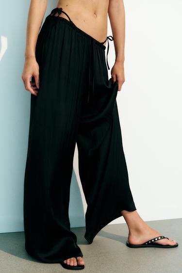 PANTALON FLUIDE PALAZZO - Noir de Zara - Image 1