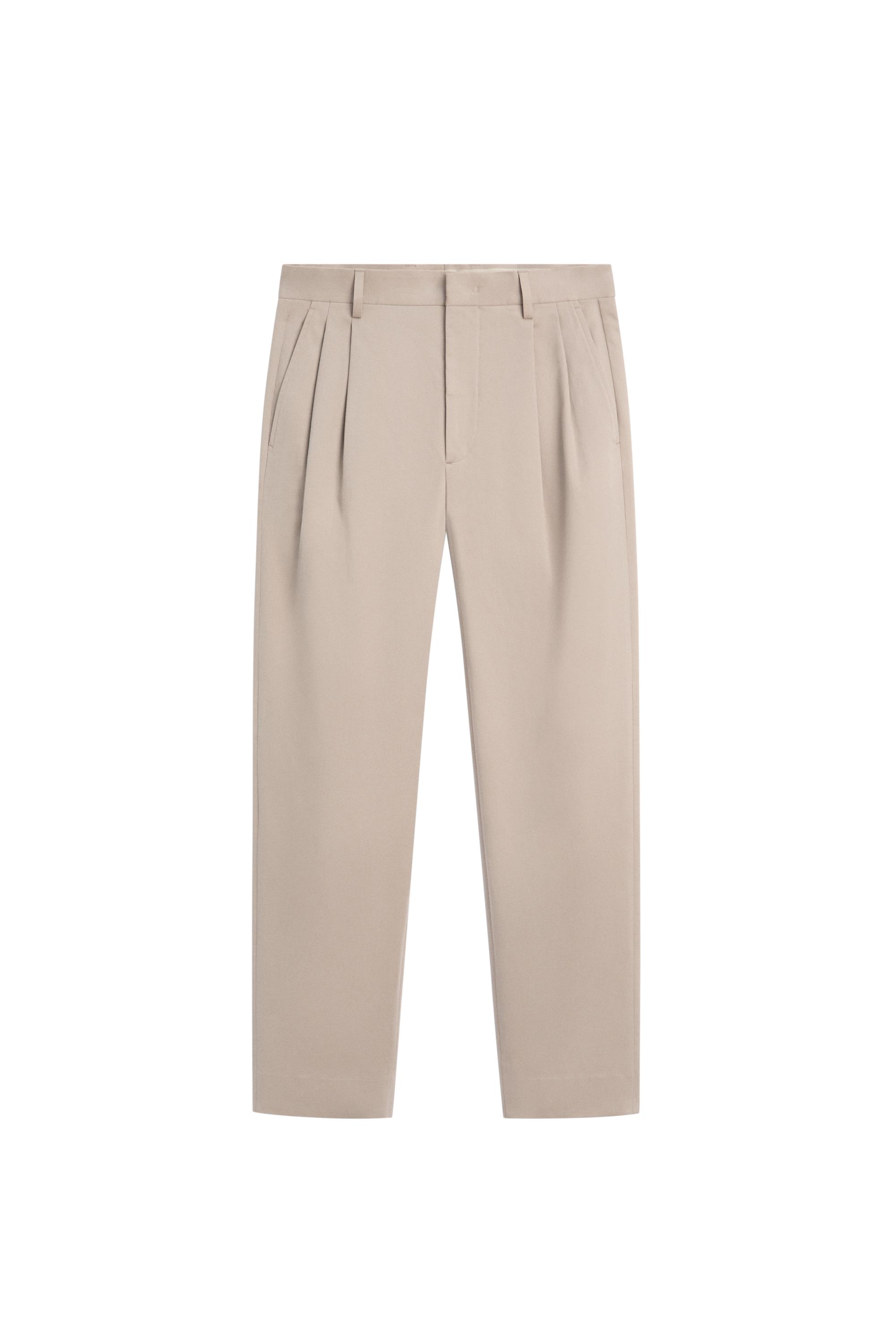 Cotton blend darted pants — 211