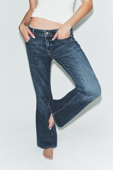 TRF BOOTCUT LOW-RISE JEANS - Navy blue by Zara