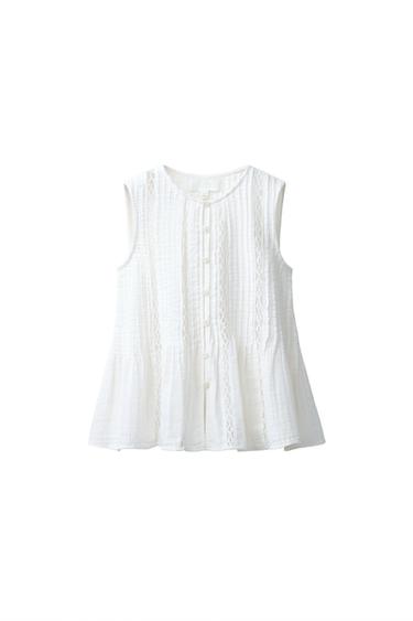 BLUSA ENTREDÓS JARETAS - Crudo de Zara