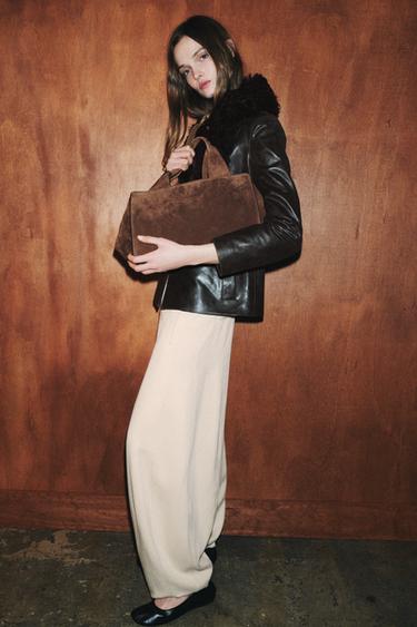 BOSSA DE PELL SERRATGE DOBLE NANSA - Marró Conyac de Zara