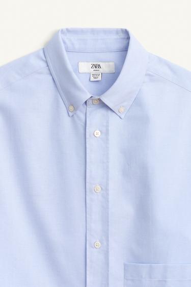 LIMITED EDITION EMBROIDERED OXFORD SHIRT - Light blue by Zara - Image 6