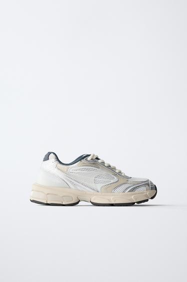 Zara MULTI-PIECE ATHLETIC SNEAKERS - Gray