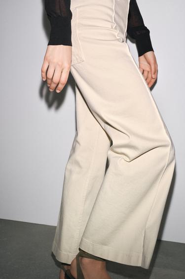 JEAN COUPE LARGE ET TAILLE HAUTE COLLECTION ZW - Écru de Zara - Image 4