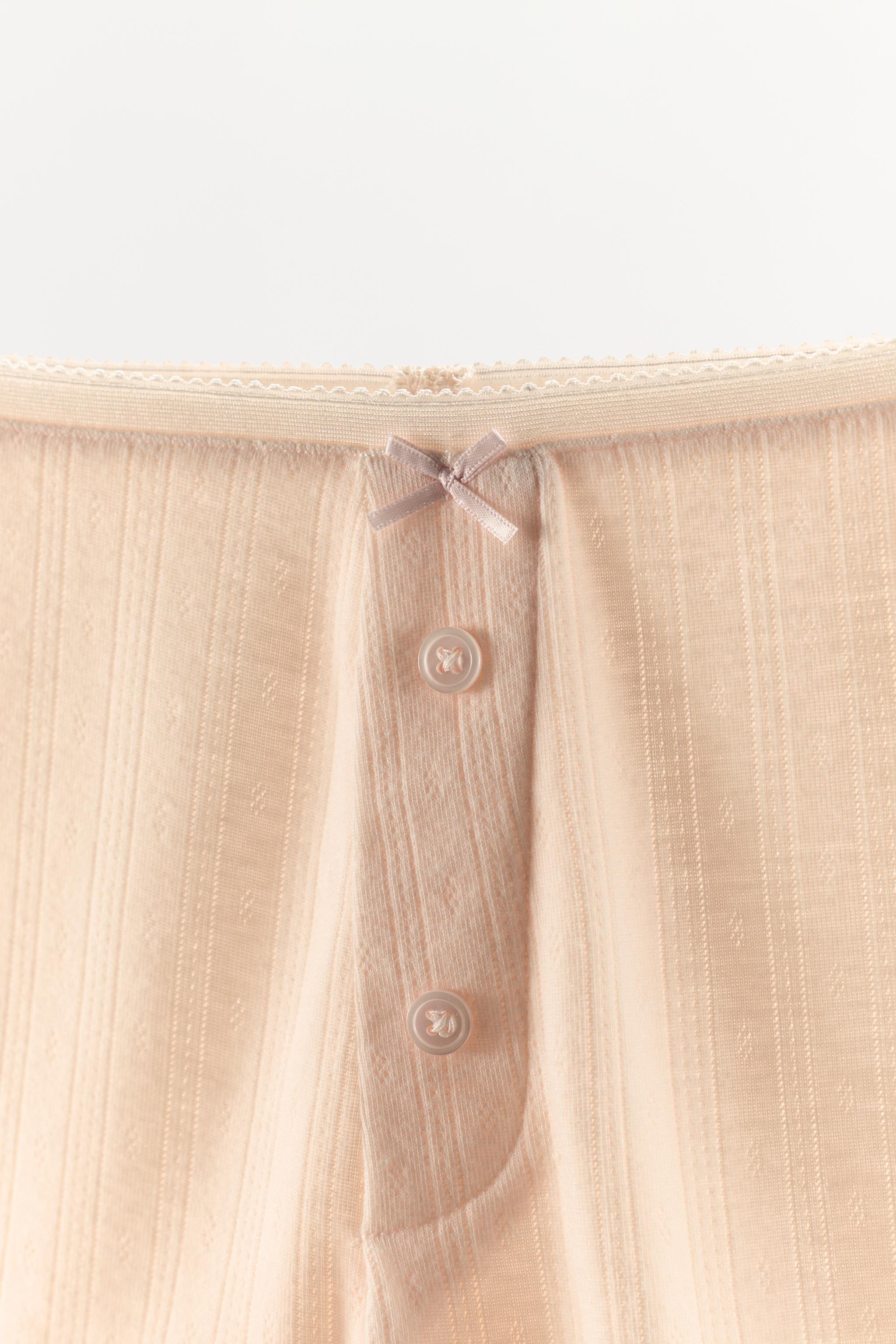 Женские шорты Zara POINTELLE BOW BUTTON SHORTS — фото 5