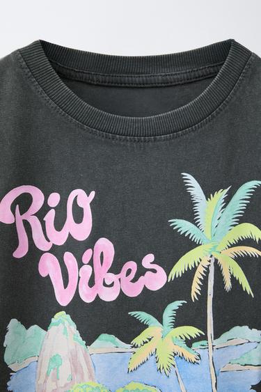 T-SHIRT IMPRIMÉ - Gris anthracite de Zara - Image 2