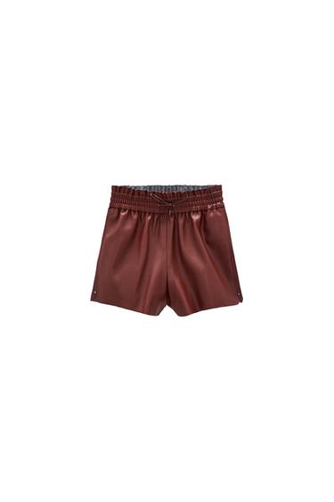 FAUX LEATHER SHORTS