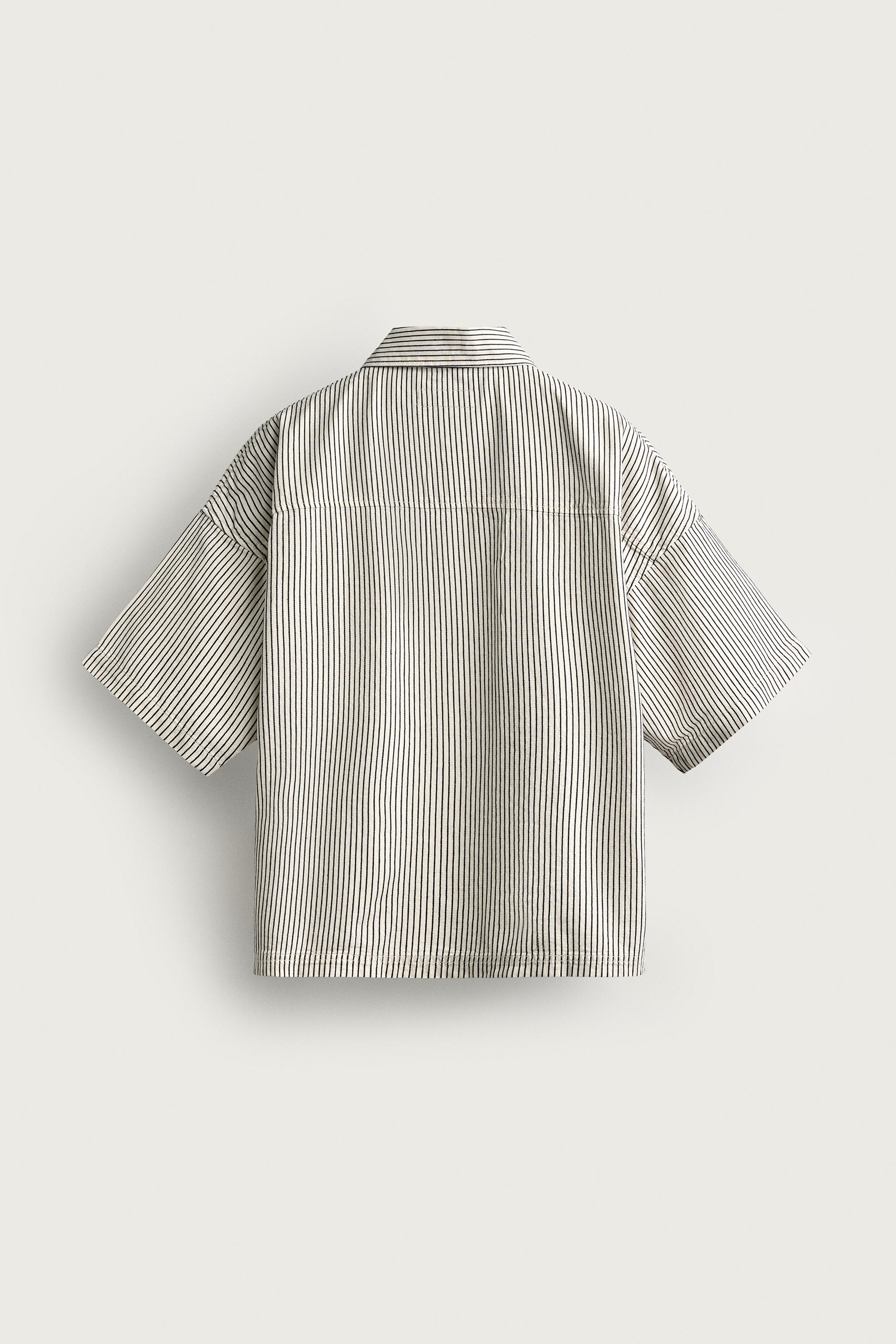 Мужские рубашки Zara ZIP POLO SHIRT WITH POCKETS — фото 9