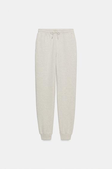 RUSTIC JOGGER TROUSERS - Beige marl by Zara