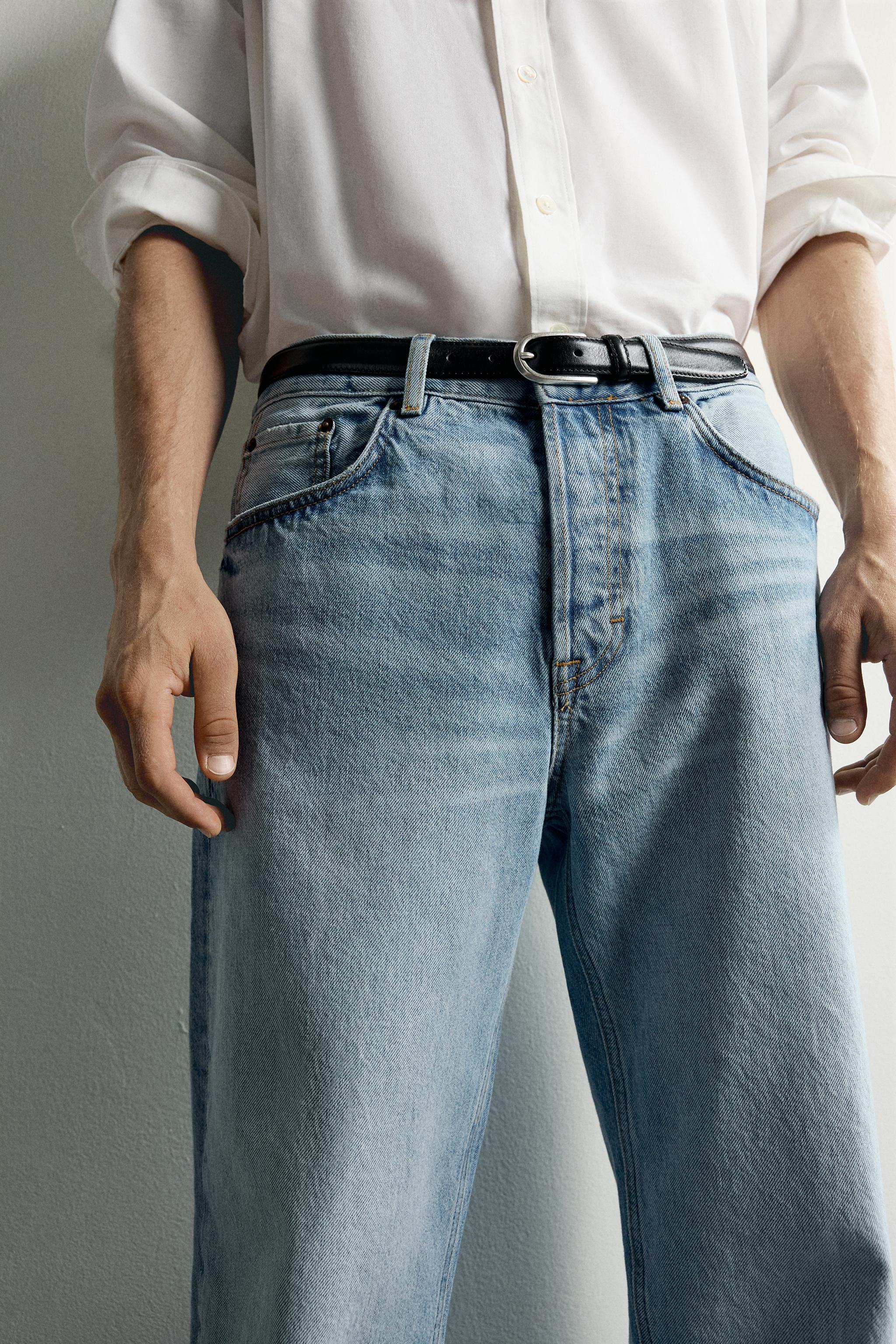 Мужские ремни Zara NARROW LEATHER BELT — фото 2