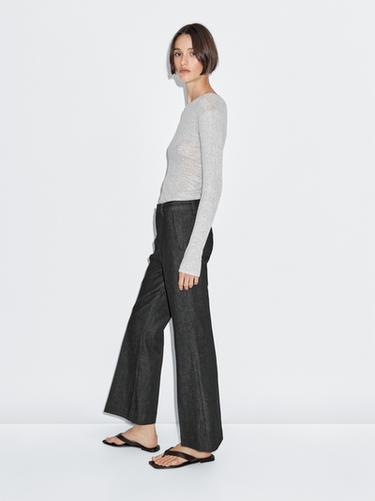 Jeans flare fit tiro medio - Negro de Zara