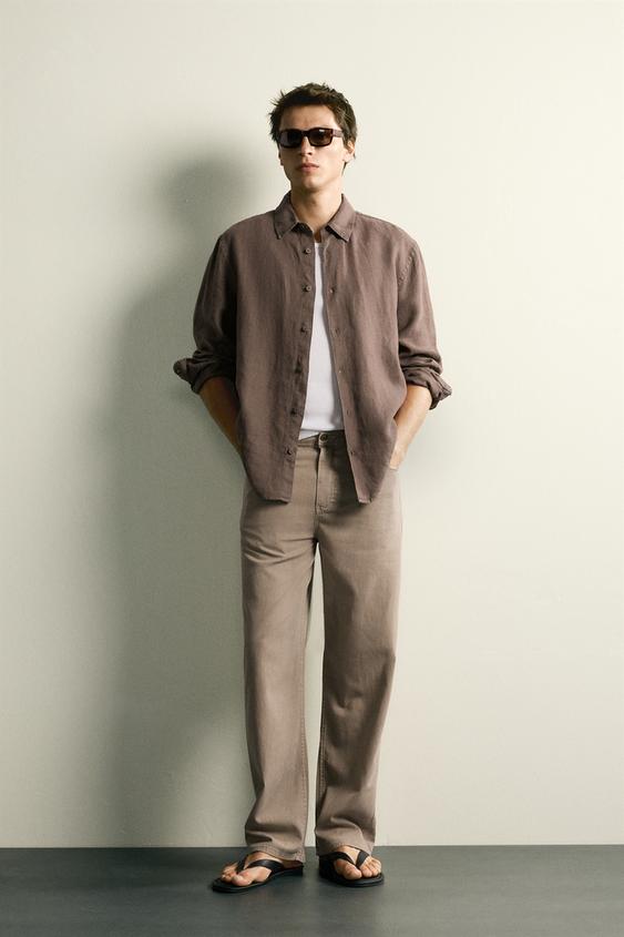 JEANS STRAIGHT FIT - Marrón claro de Zara - Imagen 0