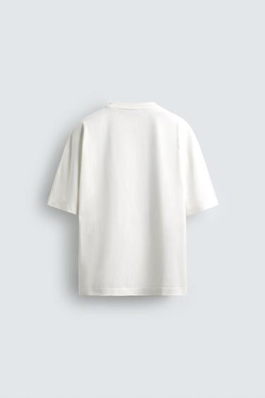 T-SHIRT HEAVYWEIGHT DÉLAVÉ - Blanc cassé de Zara - Image 8