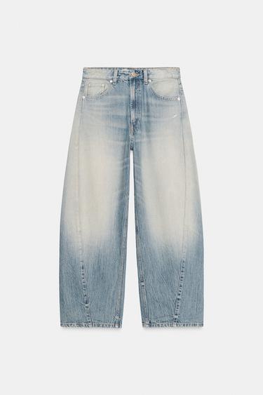 TRF BAGGY BALLOON MID-WAIST JEANS - Light blue by Zara - Image 6