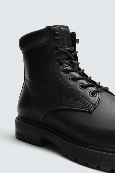 BOTTES À LACETS AVEC VOLUME - Noir de Zara - Image 5