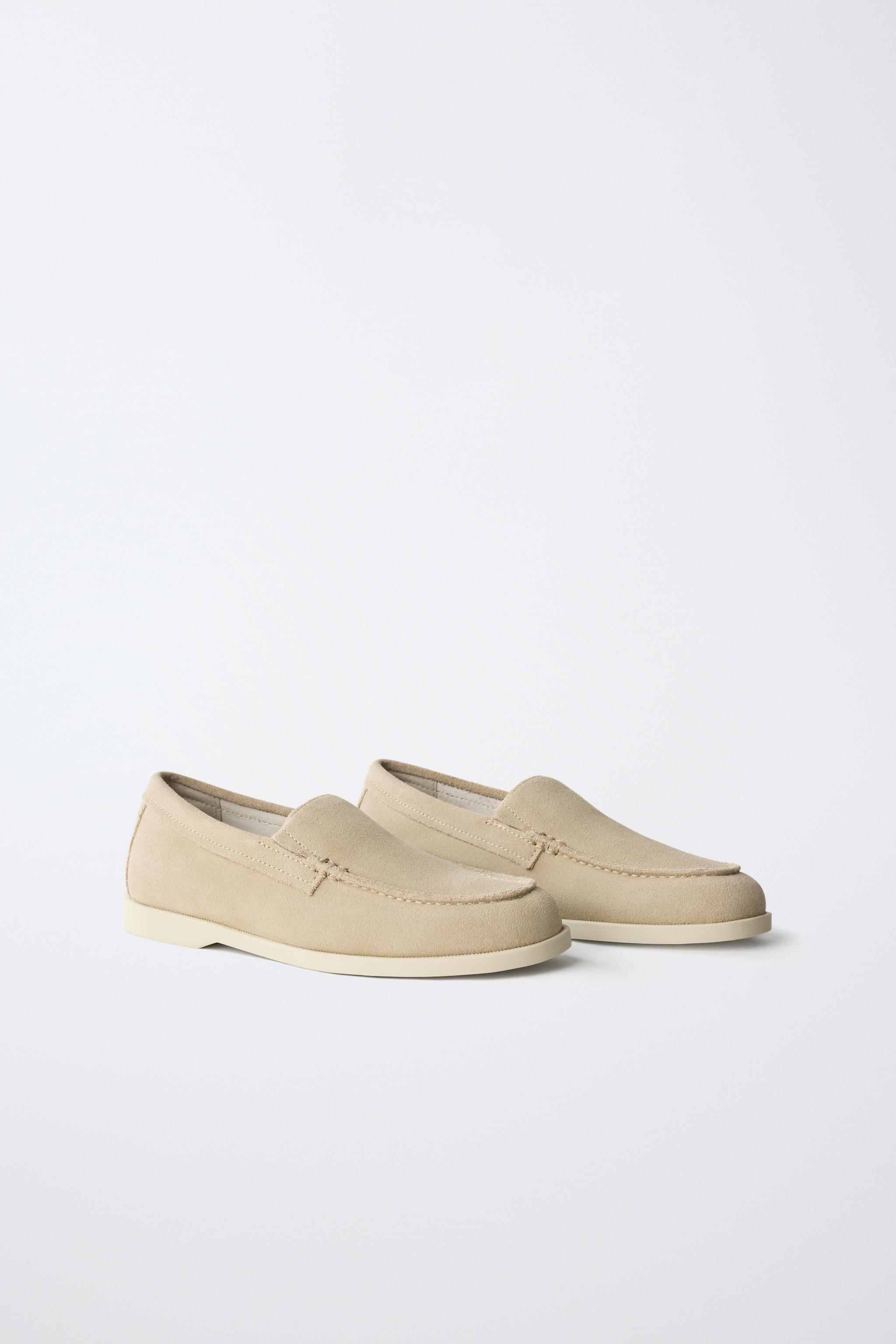 LEATHER BOAT SHOES — Sandy Brown (alternate view)