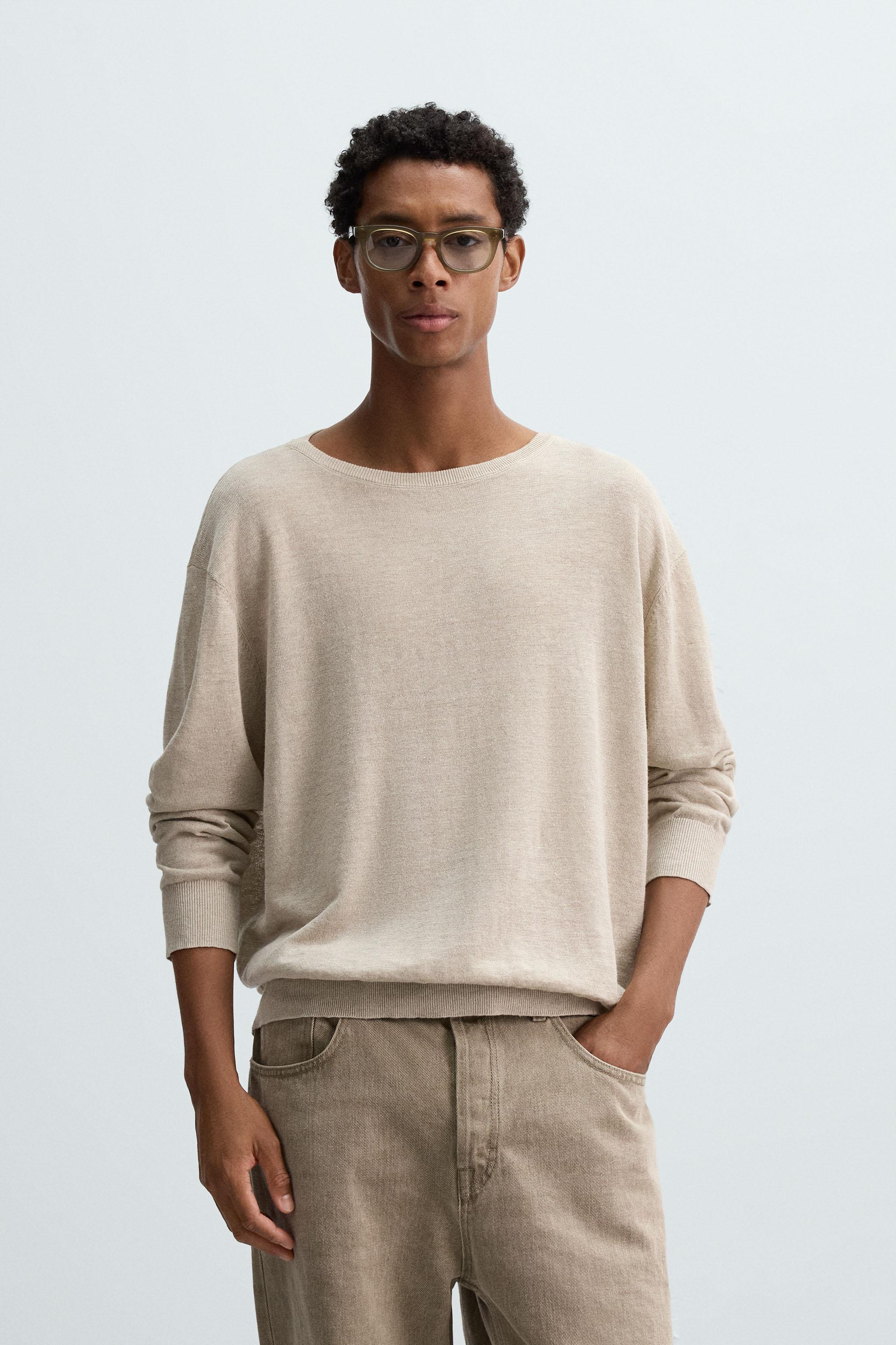 LIGHTWEIGHT LINEN SWEATER - Beige marl | ZARA United States