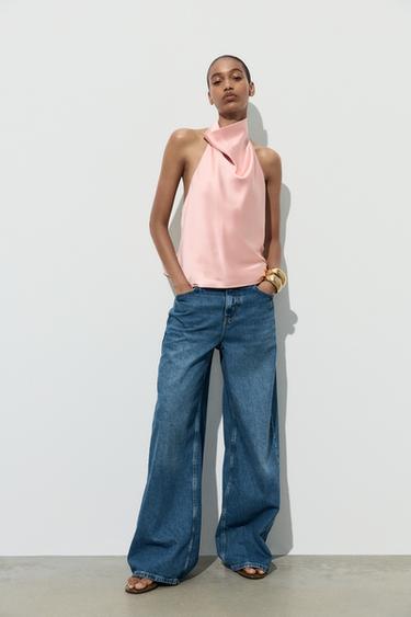 TOP HALTER SATINATO - Rosa di Zara - Immagine 0