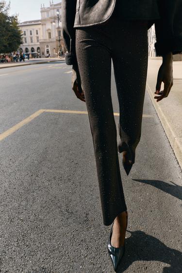 LEGGING ÉVASÉ À BRILLANTS - Noir de Zara - Image 2
