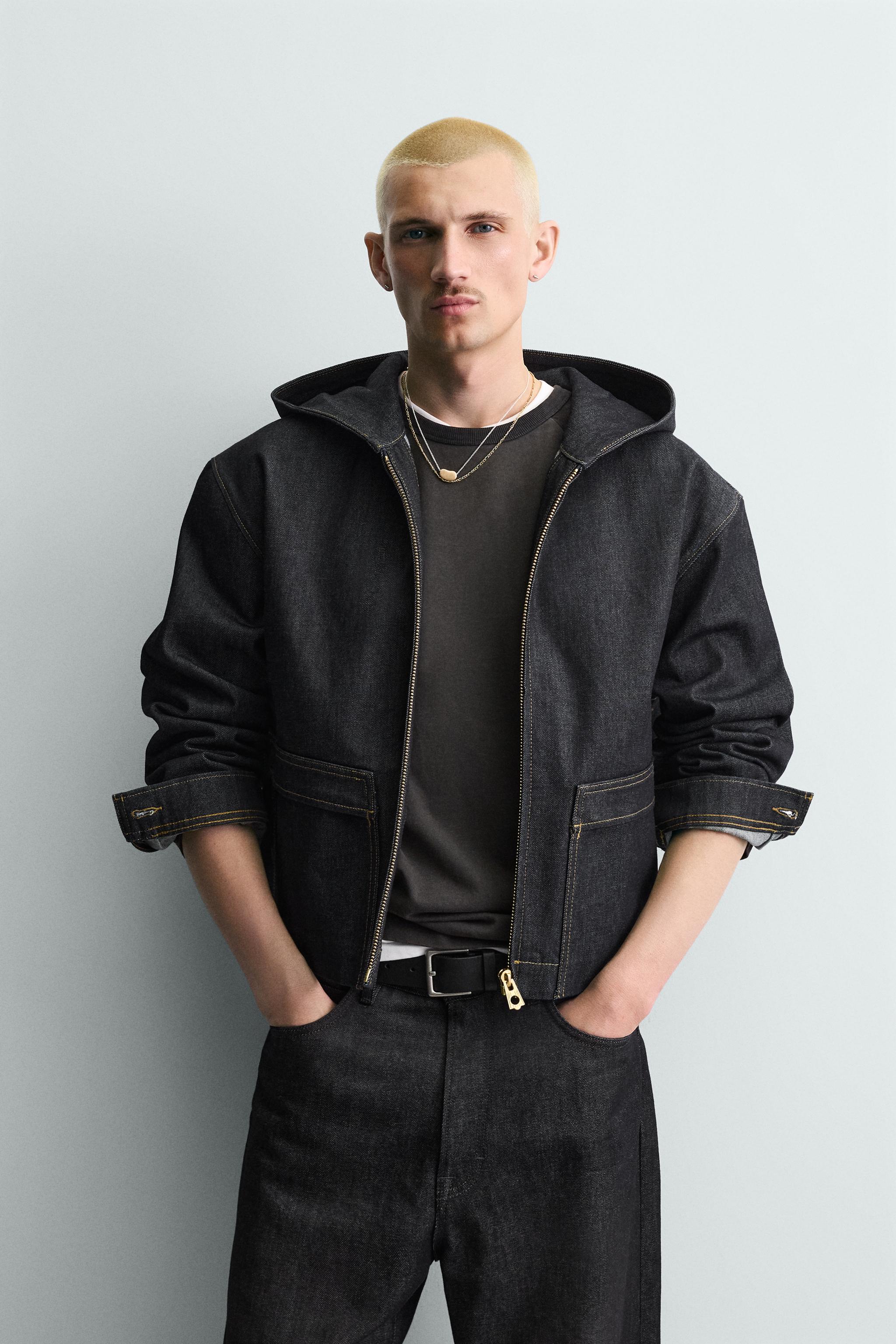 HOODIE DENIM JACKET - Blue | ZARA South Africa