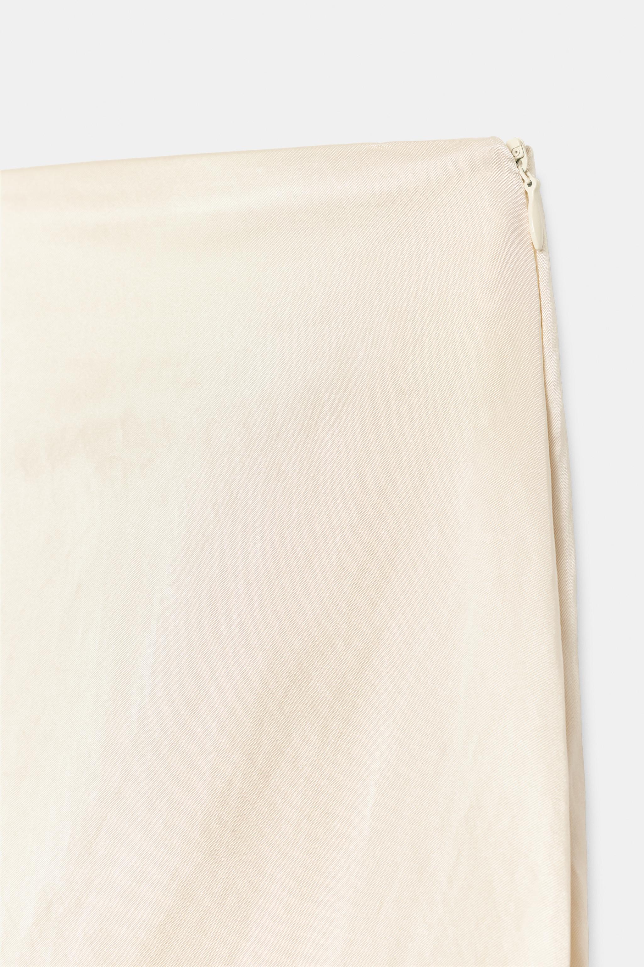 SATIN MIDI SKIRT