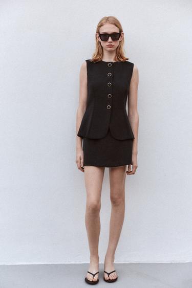 WAISTCOAT PLAYSUIT - Black by Zara - Image 3