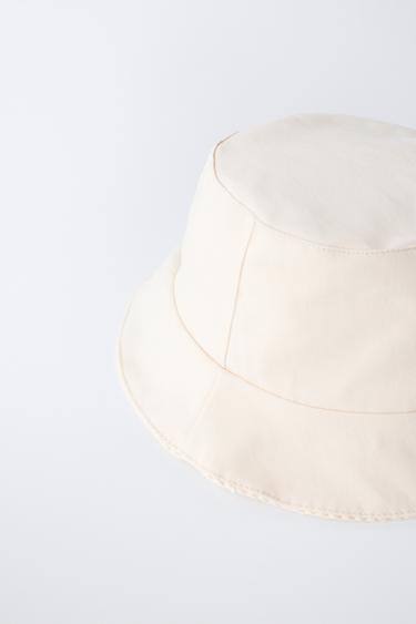 BONNET CROCHET FLEURS RÉVERSIBLE - Écru de Zara - Image 2